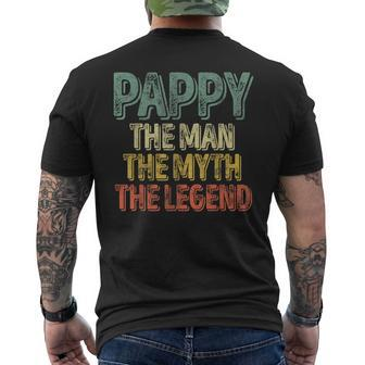 Father's Day Pappy The Man The Myth The Legend Men's T-shirt Back Print - Monsterry CA