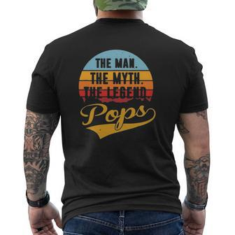 Father's Day Pops Retro Mens Back Print T-shirt | Mazezy CA