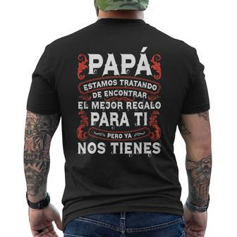 Fathers Day Spanish Dad From Daughter Son Men's T-shirt Back Print - Monsterry CA