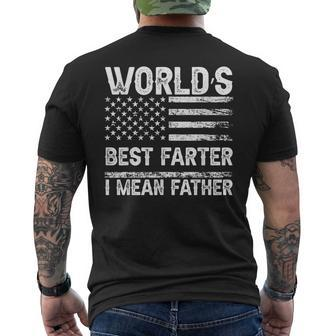 Fathers Day World's Best Farter I Mean Father Men's T-shirt Back Print - Seseable