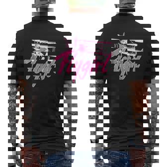 Female Pilot Aviation And Flying Mens Back Print T-shirt - Thegiftio