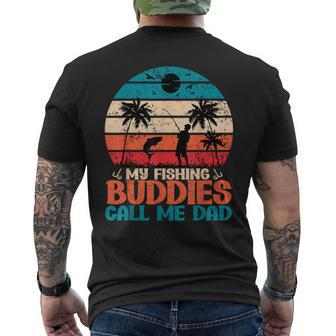 My Fishing Buddies Call Me Dad Fisherman Father's Day Men's T-shirt Back Print - Thegiftio UK