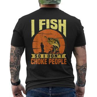 Fishing Quotes Joke Sarcasm Men's T-shirt Back Print - Monsterry CA