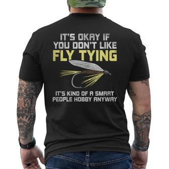 Fly Tying Fishing Fly-Fishing Trout Men's T-shirt Back Print - Monsterry