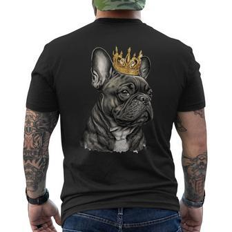 French Bulldog Frenchie With A Golden Crown Men's T-shirt Back Print - Thegiftio UK