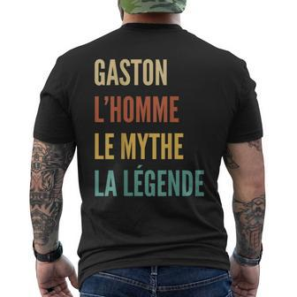 French First Name Gaston Men's T-shirt Back Print - Seseable