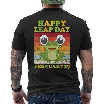 Frog Happy Couple Leap Day February 29 Leap Birthday Men's T-shirt Back Print - Seseable