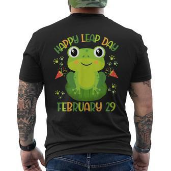 Frog Happy Leap Day February 29 Birthday Leap Year Men's T-shirt Back Print | Mazezy AU