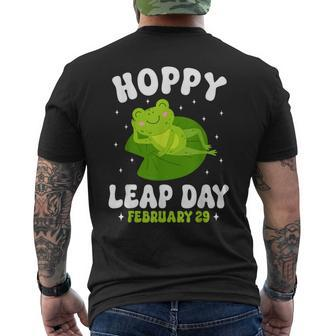 Frog Hoppy Leap Day February 29 Birthday Leap Year Men's T-shirt Back Print - Seseable