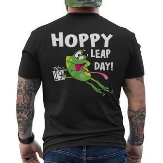 Frog Hoppy Leap Day February 29 Leap Year Birthday Men's T-shirt Back Print - Seseable