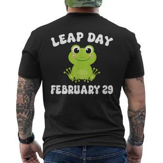 Frog Leap Day February 29 Birthday Feb 29 Leap Year Men's T-shirt Back Print - Monsterry AU