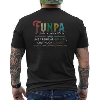 Funpa Definition For Grandpa Grandfather Father's Day Mens Back Print T-shirt | Mazezy AU