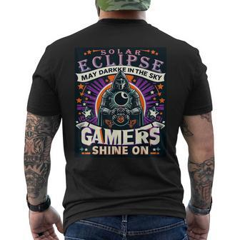 Gamers For Solar Eclipse For Gamer Boy And Girl Men's T-shirt Back Print - Seseable