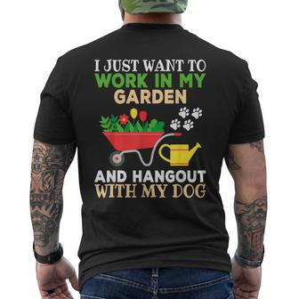Gardening Dog Lover Gardener Garden Plants Men's T-shirt Back Print - Thegiftio UK