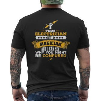 For An Electrician Men's T-shirt Back Print | Mazezy
