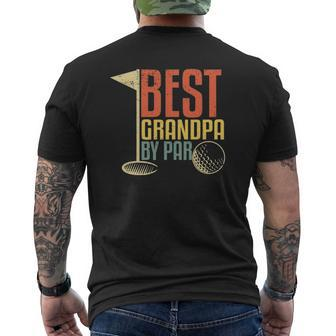 For Golf Lovers Best Grandpa By Par Mens Back Print T-shirt | Mazezy