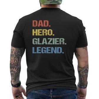 Glazier Dad Hero Glazier Legend Mens Back Print T-shirt | Mazezy