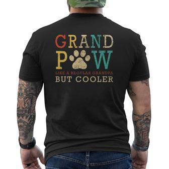 Grand Paw Like Regular Grandpa But Cooler Vintage Dogs Mens Back Print T-shirt | Mazezy