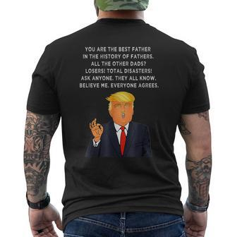 Great Dad Donald Trump Father's Day Vintage Men's T-shirt Back Print - Monsterry