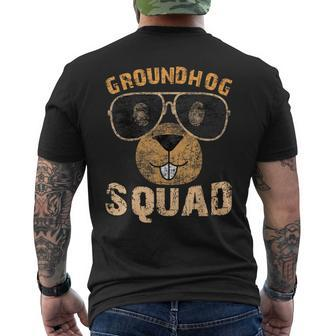 Groundhog Squad Happy Groundhog Day 2024 Men's T-shirt Back Print | Mazezy