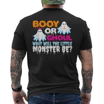 Halloween Booy Or Ghoul Ghost Monster Gender Reveal Mens Back Print T-shirt - Thegiftio UK