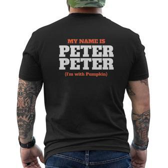 Halloween For Men Peter Peter Couples Costume Mens Back Print T-shirt | Seseable CA