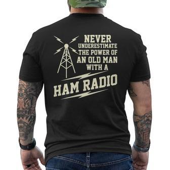 Ham Radio Shirt Radio Operator Mens Back Print T-shirt - Thegiftio UK