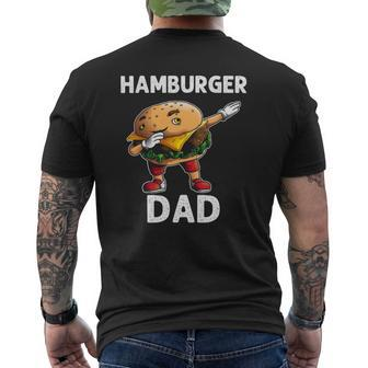 Hamburger For Dad Father Burger Cheeseburger Food Mens Back Print T-shirt | Mazezy