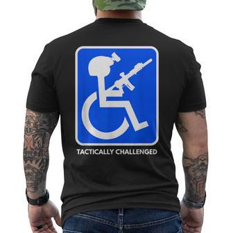 Handicap Military Tactically Challenged Officer Men's T-shirt Back Print - Monsterry DE