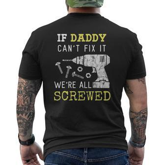 Handyman Dad Fathers Day From Wife Kids Mens Back Print T-shirt | Mazezy