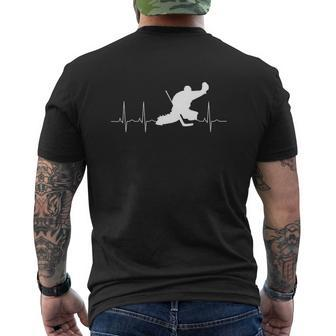 Heartbeat Ice Hockey Goalie Shirt Goalies Pulse Mens Back Print T-shirt - Seseable