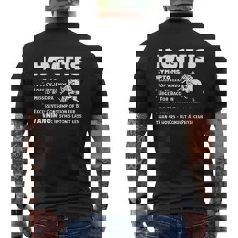 Hog Hunting Sarcastic Hawg Dog Id Mens Back Print T-shirt | Seseable UK