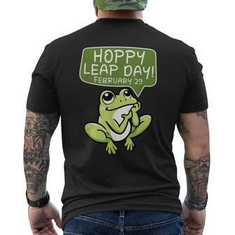 Hoppy Leap Day February 29 For Frog Lover Men's T-shirt Back Print - Seseable