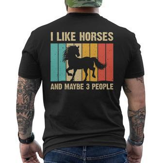 Horse Art Horse Lover Men Women Boys Girls Introvert Men's T-shirt Back Print | Mazezy