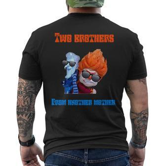 Hot And Cold Weather Miser Brothers Novelty Men's T-shirt Back Print - Monsterry