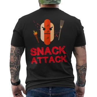 Hot Dog Snack Attack Food Snacks Men's T-shirt Back Print - Monsterry DE