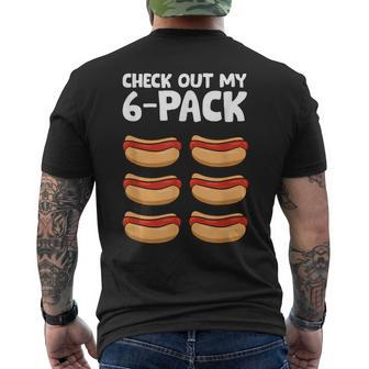 Hotdog Lover Check Out My 6 Pack Hot Dog Men's T-shirt Back Print - Monsterry