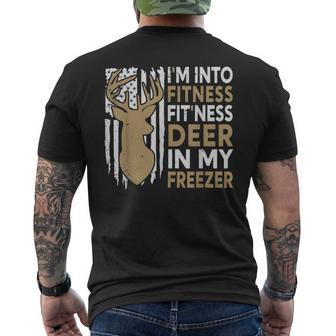 I'm Into Fitness Fit'ness Deer In My Freezer Deer Men's T-shirt Back Print - Monsterry UK