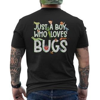 Insect Just A Boy Who Loves Bugs Boys Bug Men's T-shirt Back Print | Mazezy UK
