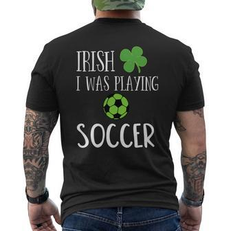 Irish Soccer St Patricks Day For Kids Shamrock Mens Back Print T-shirt - Thegiftio UK