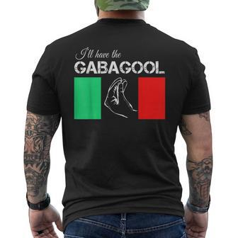 Italiano Gabagool Capicola Italian Slang Italy Flag Men's T-shirt Back Print - Monsterry AU