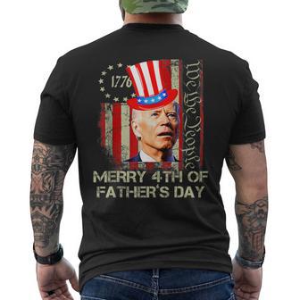 Joe Biden 4Th Of July Merry 4Th Of Father's Day Us Fla Men's T-shirt Back Print - Monsterry