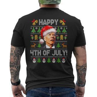 Joe Biden Happy 4Th Of July Ugly Christmas Sweater T V2 Mens Back Print T-shirt | Seseable CA