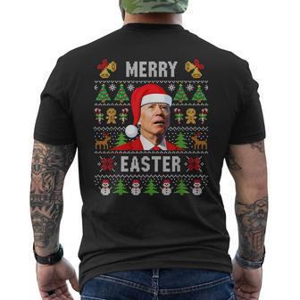 Joe Biden Happy Easter Ugly Christmas Sweater V2 Mens Back Print T-shirt | Seseable CA