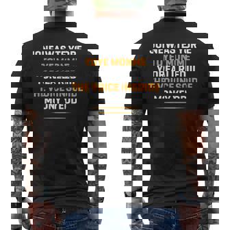 Jone Waste Your Time Quote Saying Men's T-shirt Back Print | Mazezy