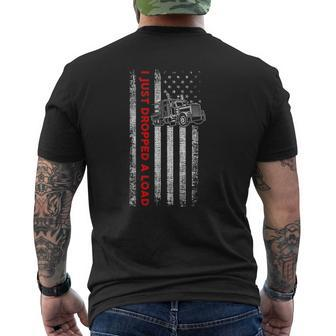 I Just Dropped A Load Patriotic American Flag Mens Back Print T-shirt | Mazezy
