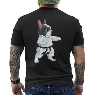 Karate French Bulldog Frenchie Men's T-shirt Back Print - Monsterry AU
