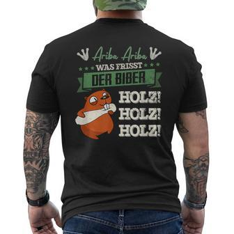 Kegel Saying Ariba Ariba Beaver For Sports Kegler T-Shirt mit Rückendruck - Seseable