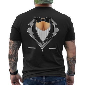 Ladies Cleavage Tuxedo Party Special Mardi Gras Mens Back Print T-shirt - Thegiftio UK