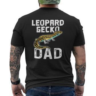 Leopard Gecko Graphic Lizard Lover Reptile Dad Mens Back Print T-shirt | Mazezy